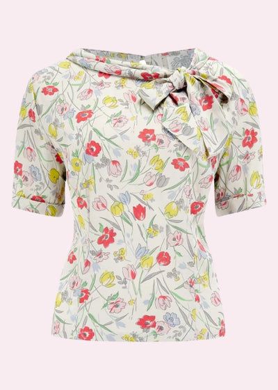 Cindy skjorte med korte ærmer med blomster print Seamstress Of Bloomsbury 