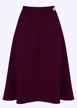 Classic A-line nederdel i Aubergine aline nederdel Weekend Doll 