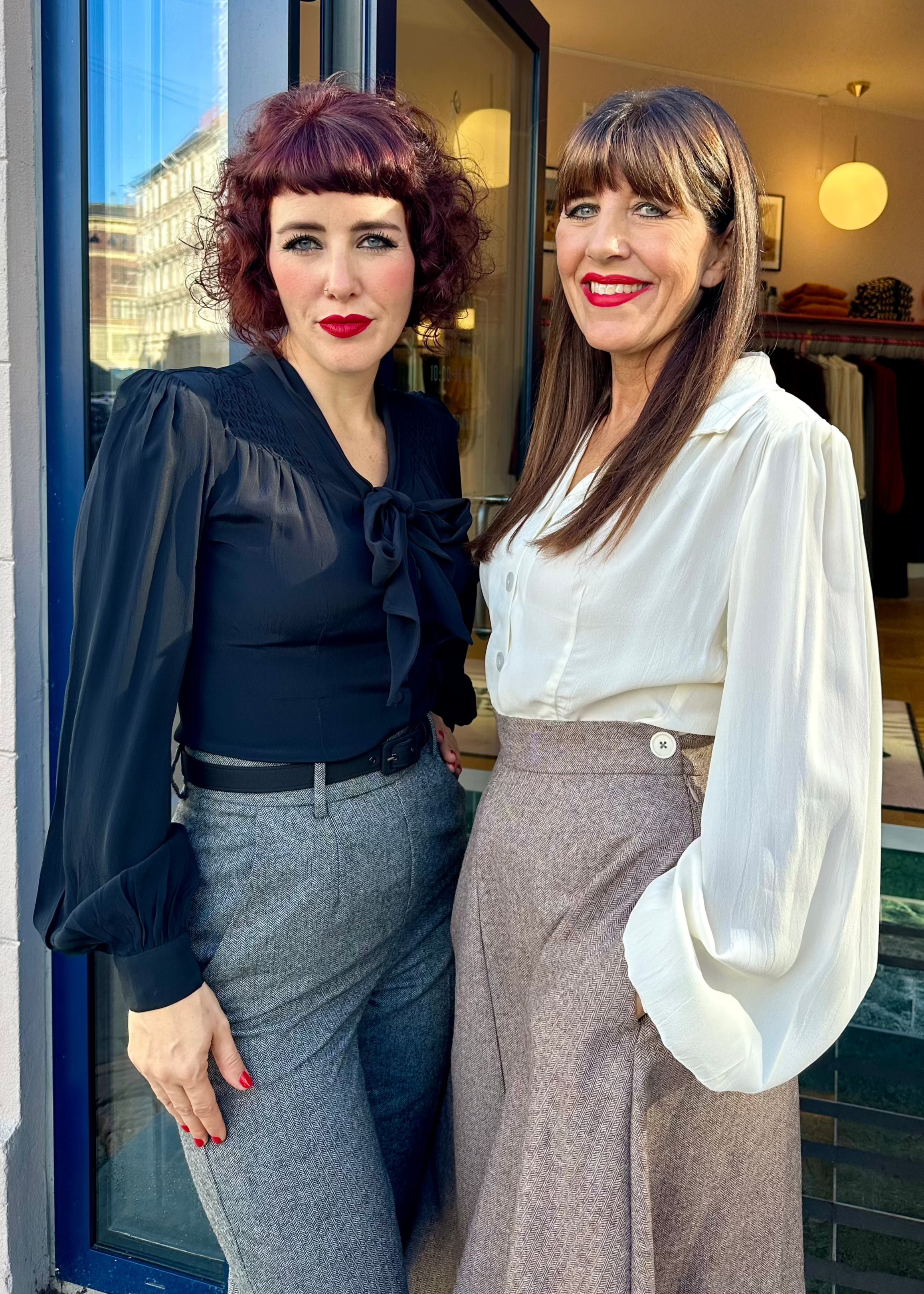 Classic A-line nederdel i brun uldblanding nederdel Weekend Doll 