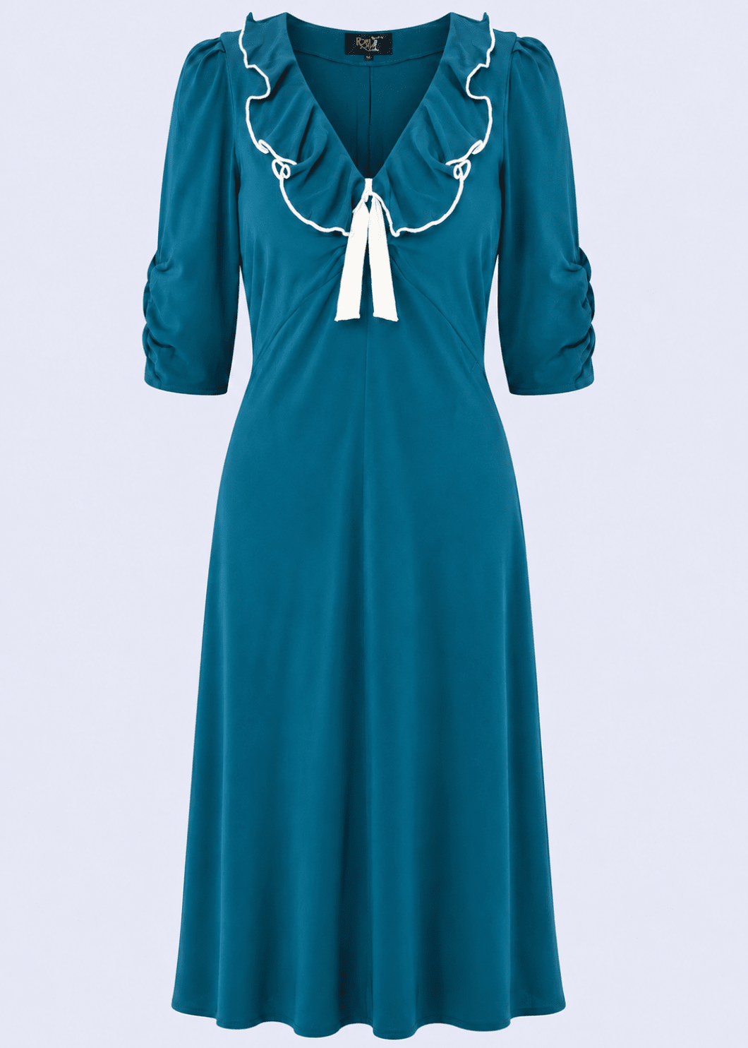 Cora bias-cut 1930'er kjole - teal aline kjole House of Foxy 