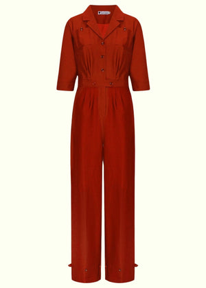 Daisy Dapper: Buksedragt med 3/4 lange ærmer i rust toej Daisy Dapper 