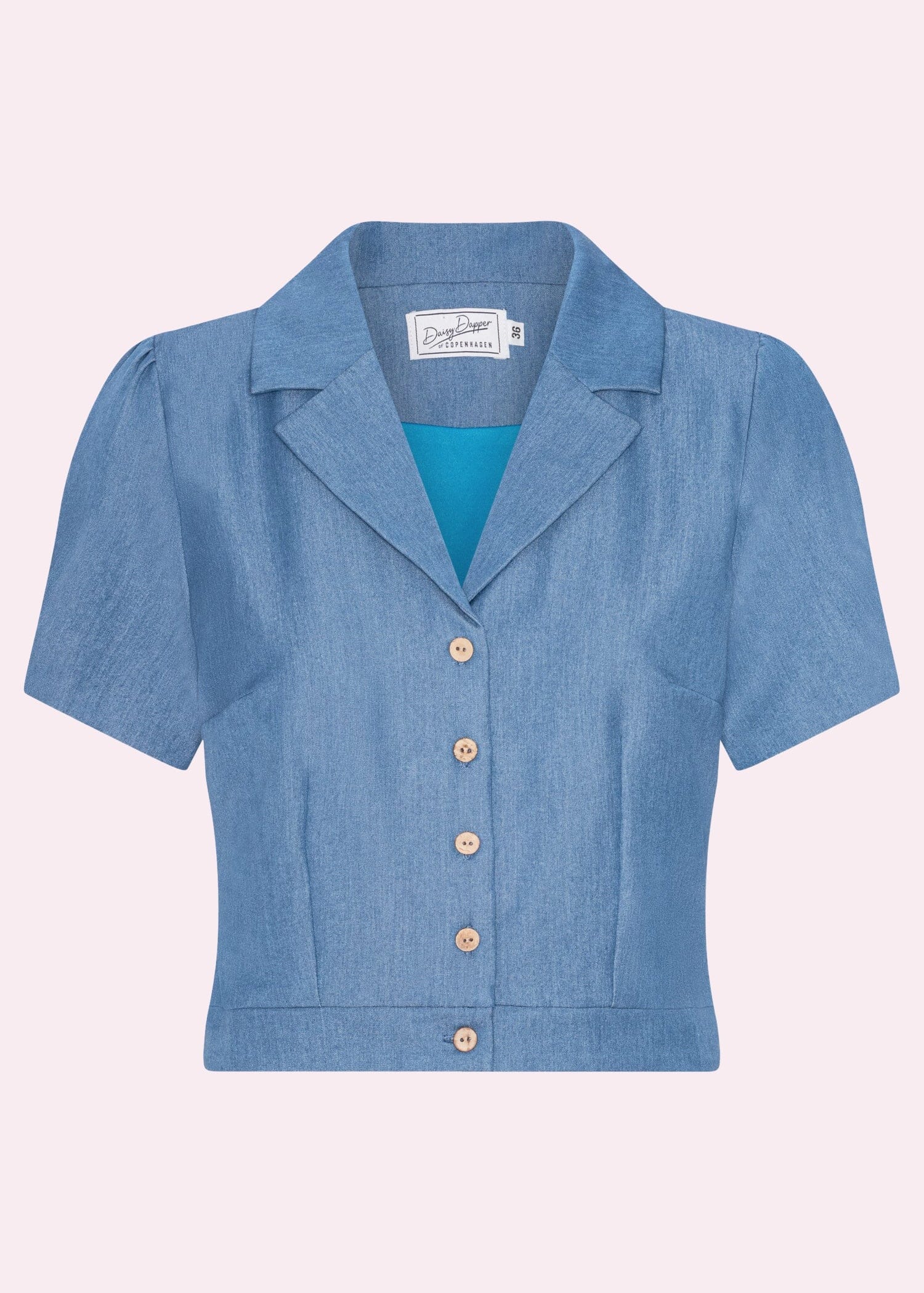 Daisy kortærmet skjorte i denimblå kortærmet skjorte Daisy Dapper 