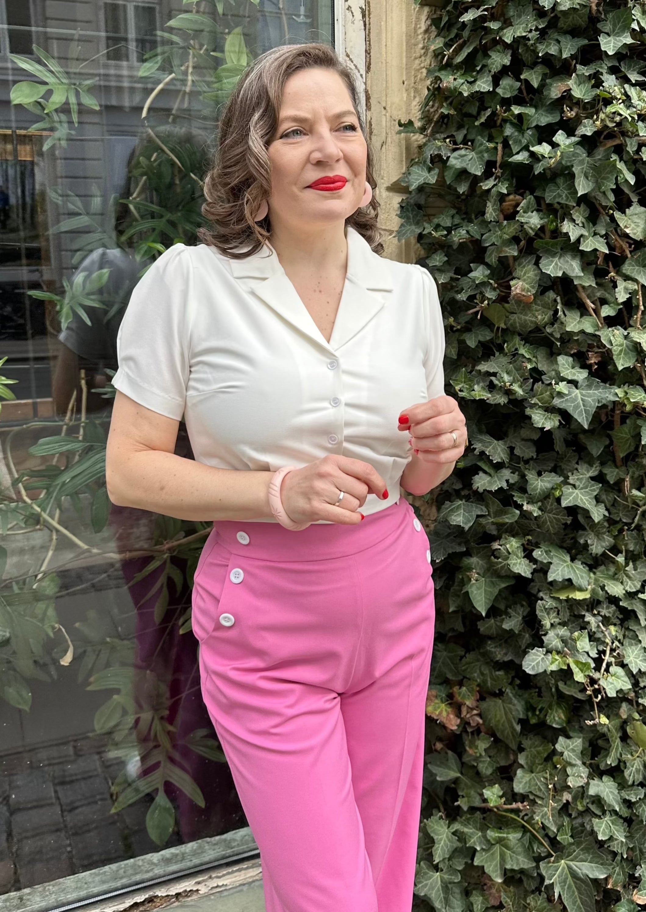Daisy kortærmet skjorte i hvid tøj Daisy Dapper 