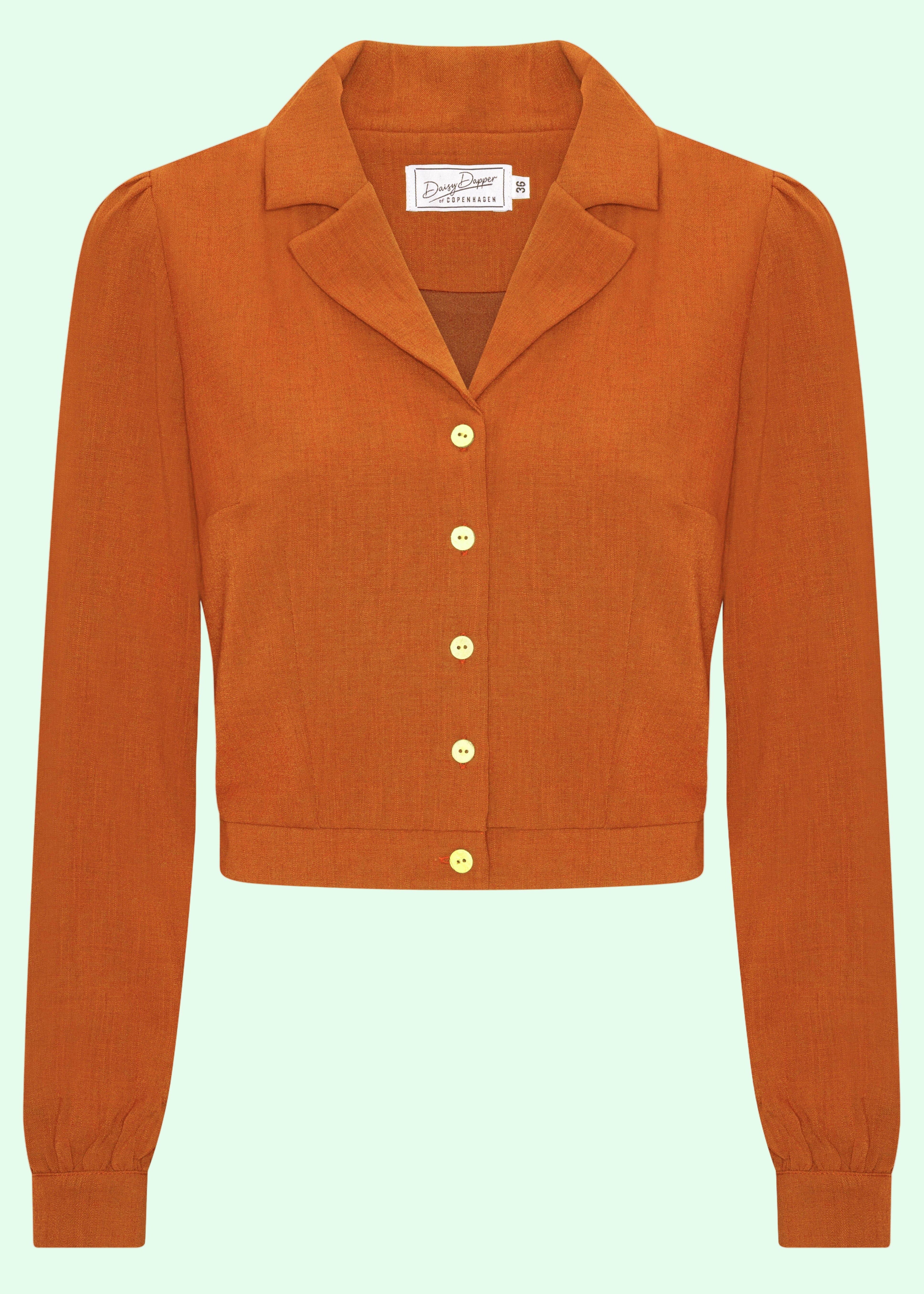 Daisy langærmet skjorte i brændt orange langærmet skjorte Daisy Dapper 