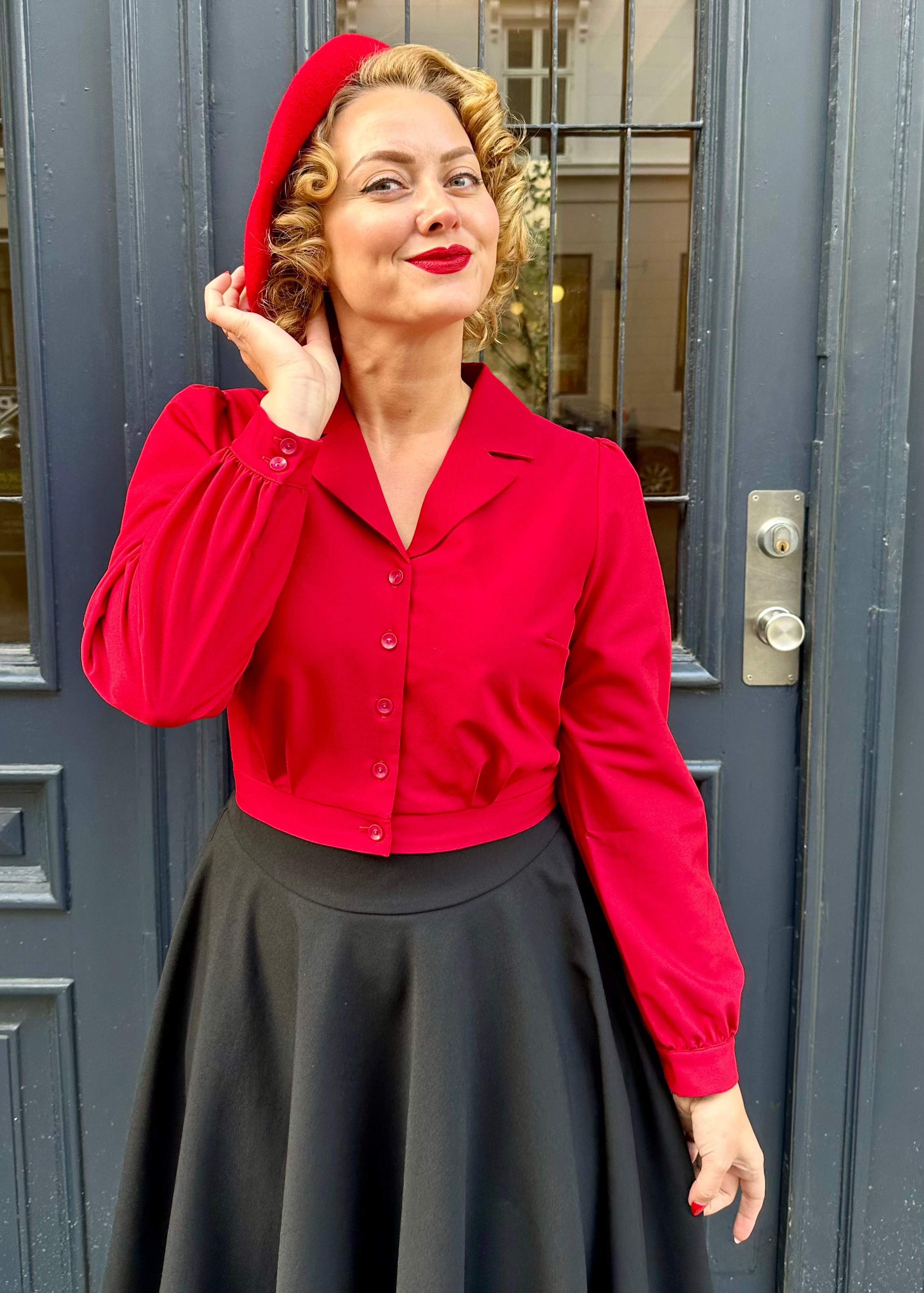 Daisy langærmet skjorte i granat rød bluse Daisy Dapper 