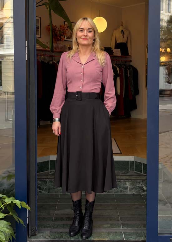 Daisy langærmet skjorte - rose linen look langærmet skjorte Daisy Dapper 