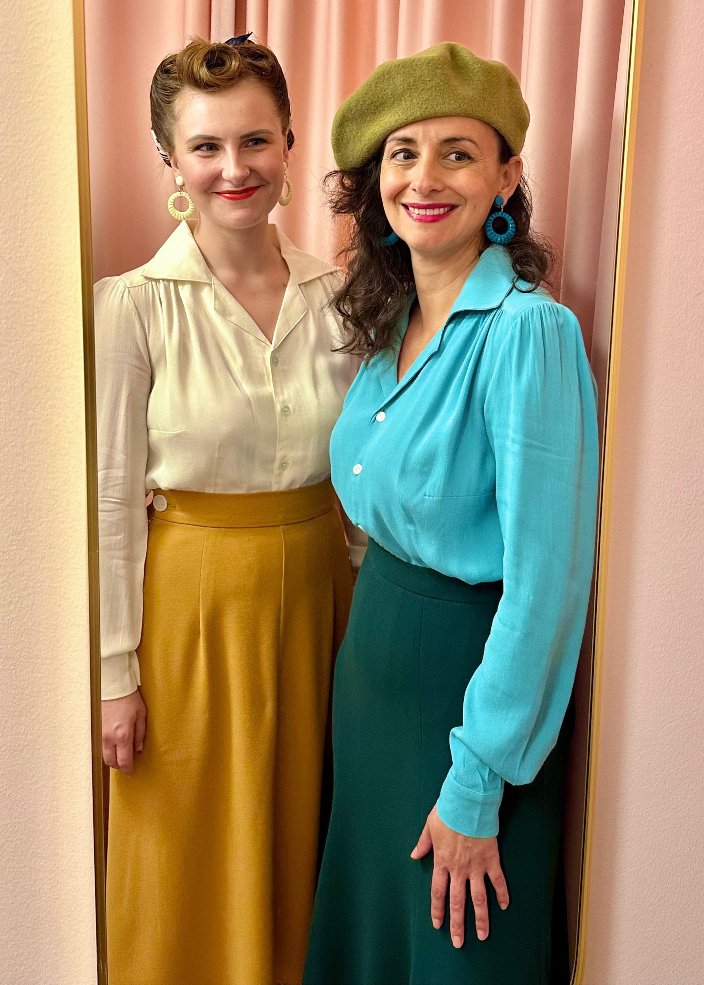 Gene langærmet skjorte i lys teal langærmet skjorte Weekend Doll 