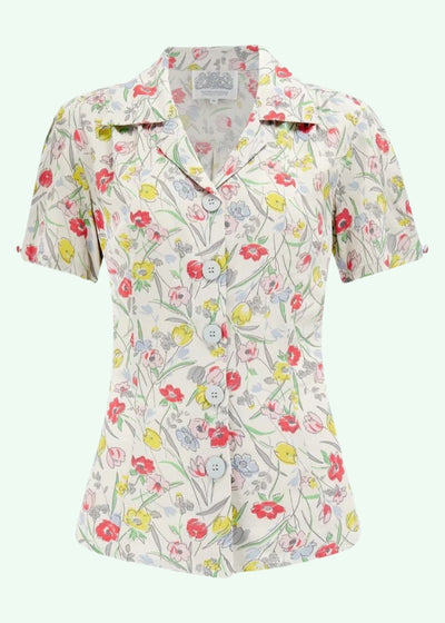 Grace kortærmet skjorte med blomster print Seamstress Of Bloomsbury 