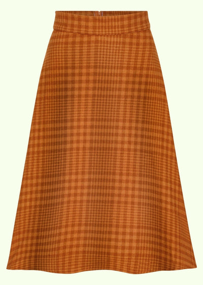 Heart Of Haute: A-line nederdel i rust ternet flannel Heart Of Haute 