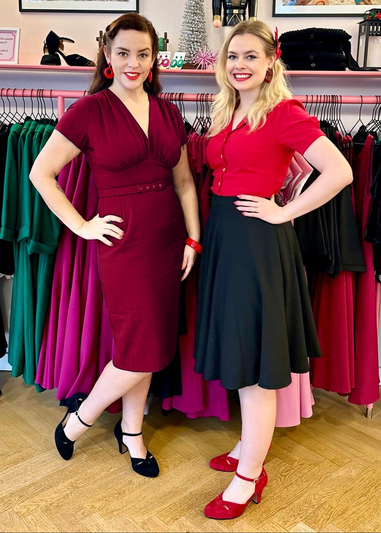 Holly pencilkjole - berry pencil kjole Daisy Dapper 