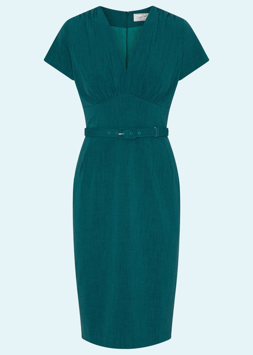Holly pencilkjole - teal blå