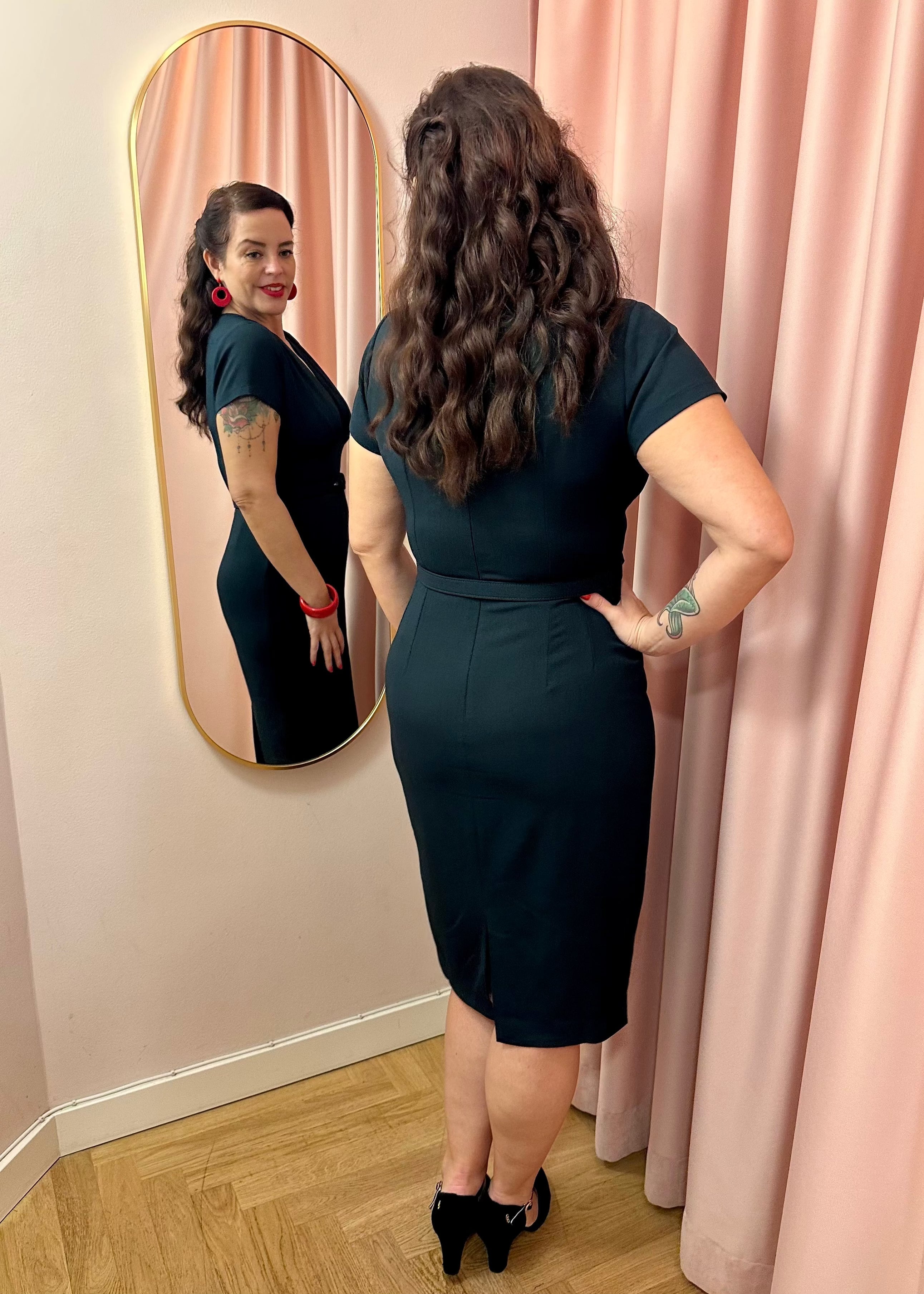 Holly pencilkjole - mørk grøn Kjoler Daisy Dapper 