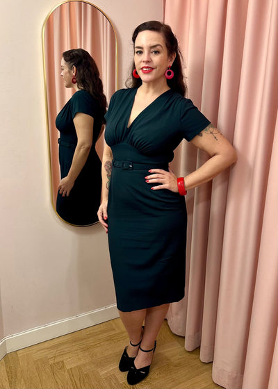 Holly pencilkjole - mørk grøn Kjoler Daisy Dapper 