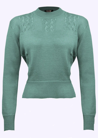 Homebird sweater bluse i 'wild mint' bluse House of Foxy 