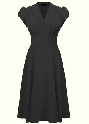 House of Foxy: Ava - Klassisk A-form kjole i sort toej House Of Foxy 