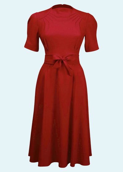 House of Foxy: Stanwyck 40'er stils kjole i klassisk rød House Of Foxy 