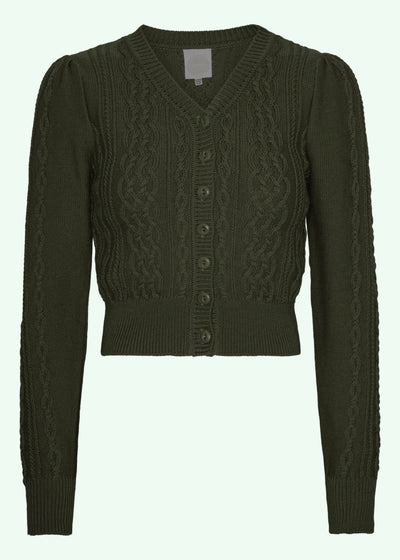 Ice Breaker Cardigan i Forest Green cardigan Emmy Design 