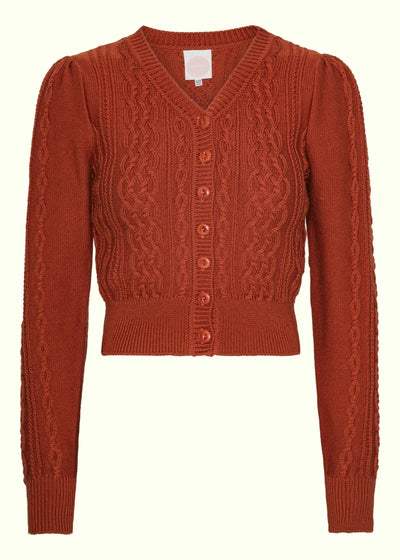 Ice Breaker Cardigan i rust cardigan Emmy Design 