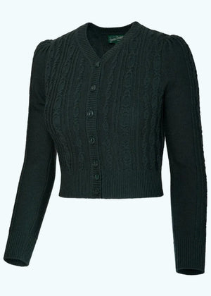 Ice Skater Cardigan - Bottle Green cardigan Emmy Design 