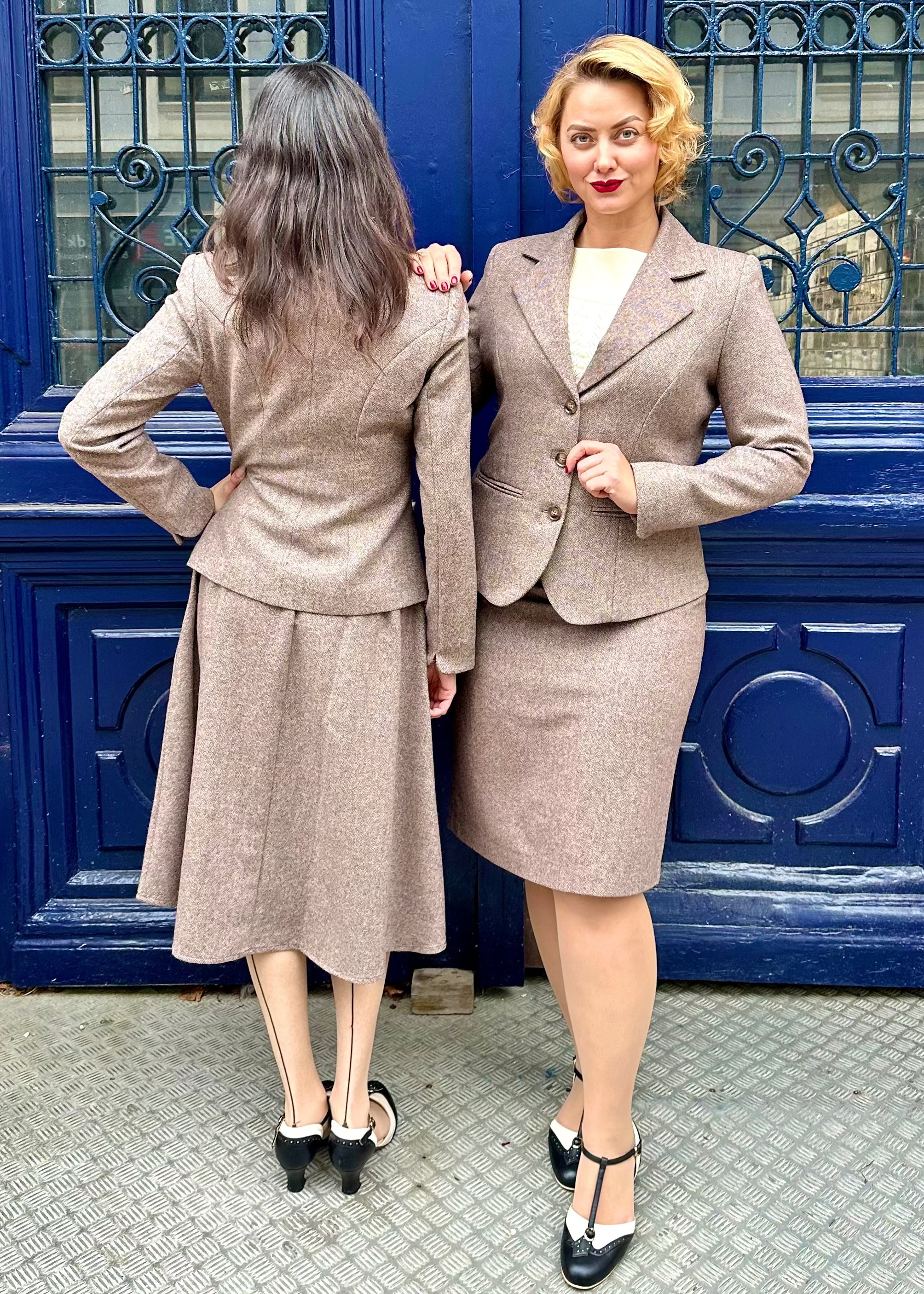 Ingrid blazer jakke i brun uldbanding jakke Weekend Doll 