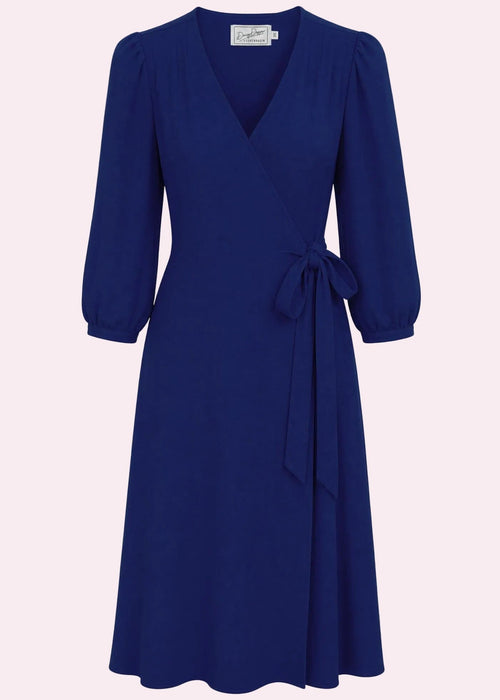 Jane slåom kjole med 3/4 ærmer - navy blå