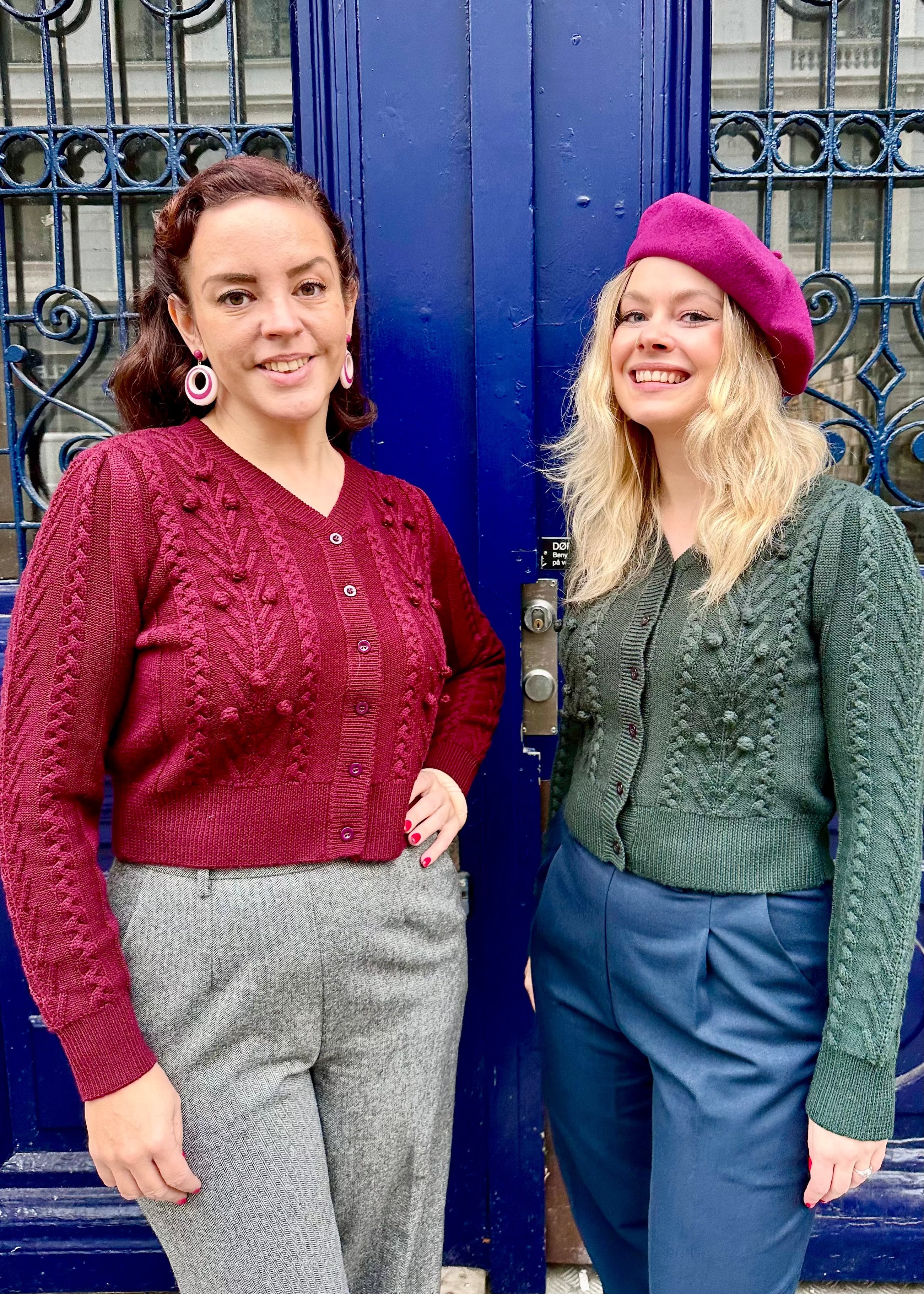 Judy cardigan - burgundy cardigan Weekend Doll 