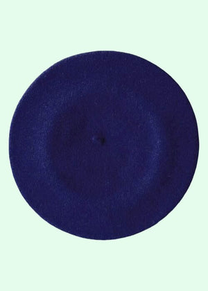 Klassisk navy blå baret i uld Accessories Diefenthal 