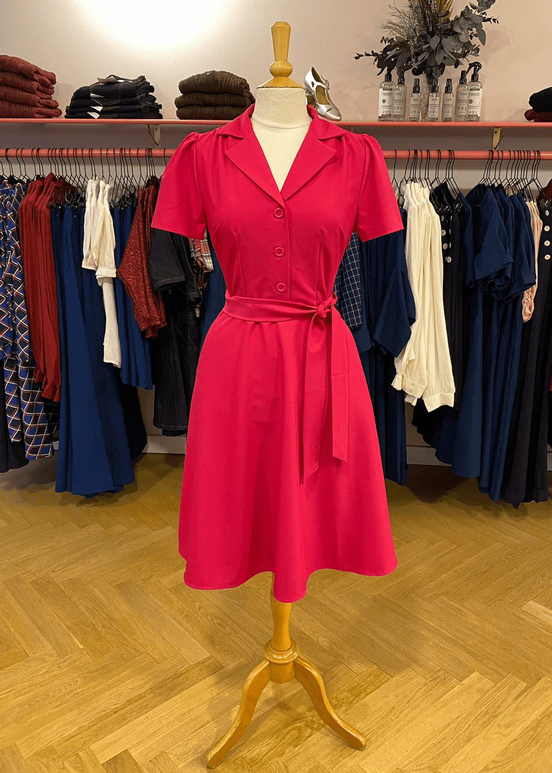 Klassisk Pink skjortekjole Daisy Dapper 