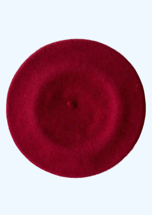 Klassisk rød baret i uld Accessories Diefenthal 