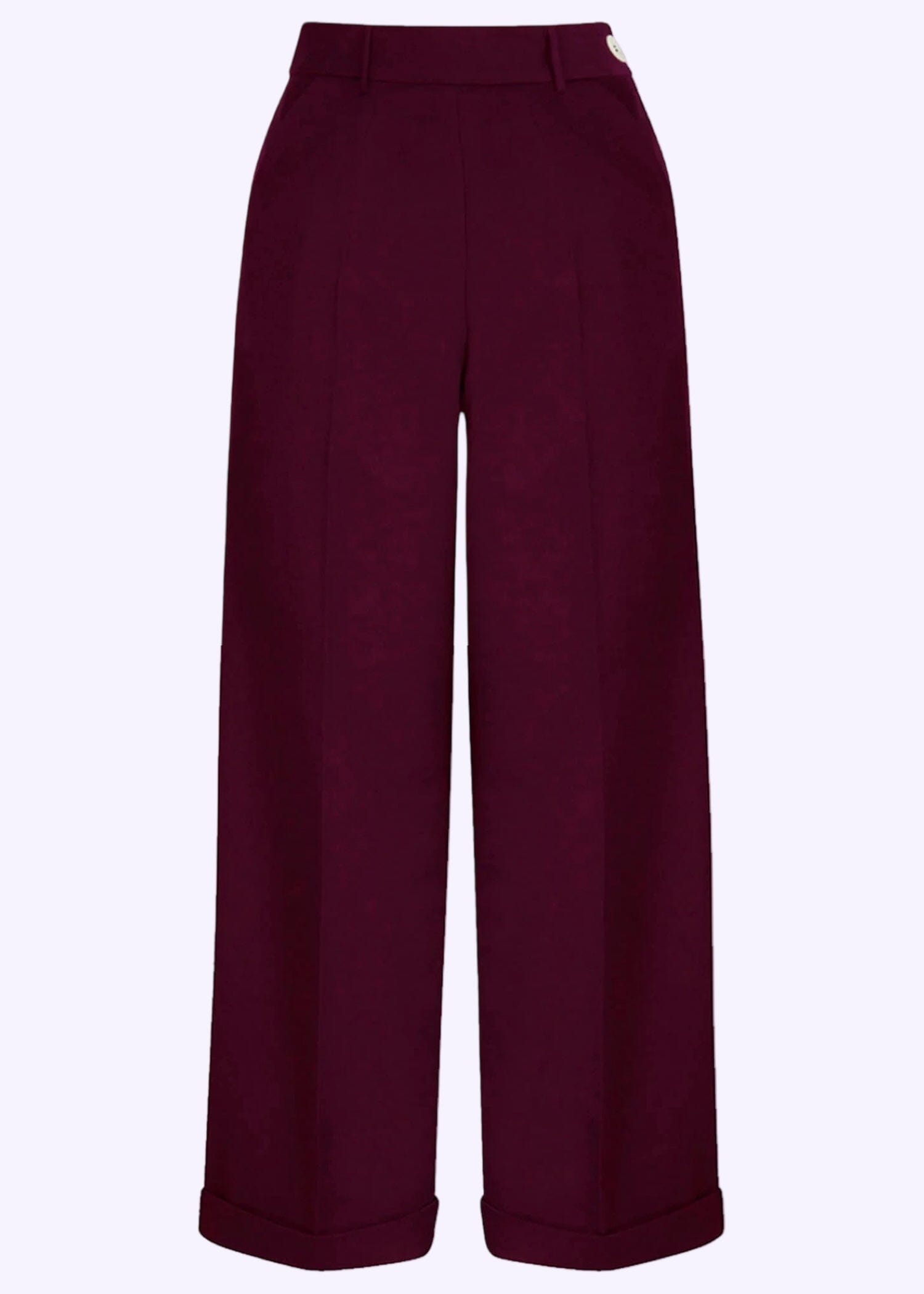 Klassiske højtaljede bukser i bordeaux bukser Weekend Doll 
