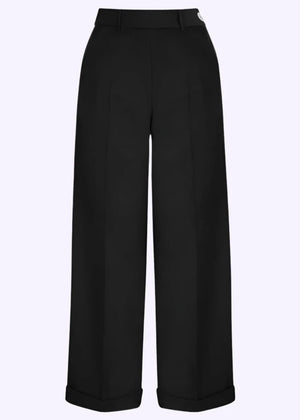 Klassiske højtaljede bukser i sort bukser Weekend Doll 