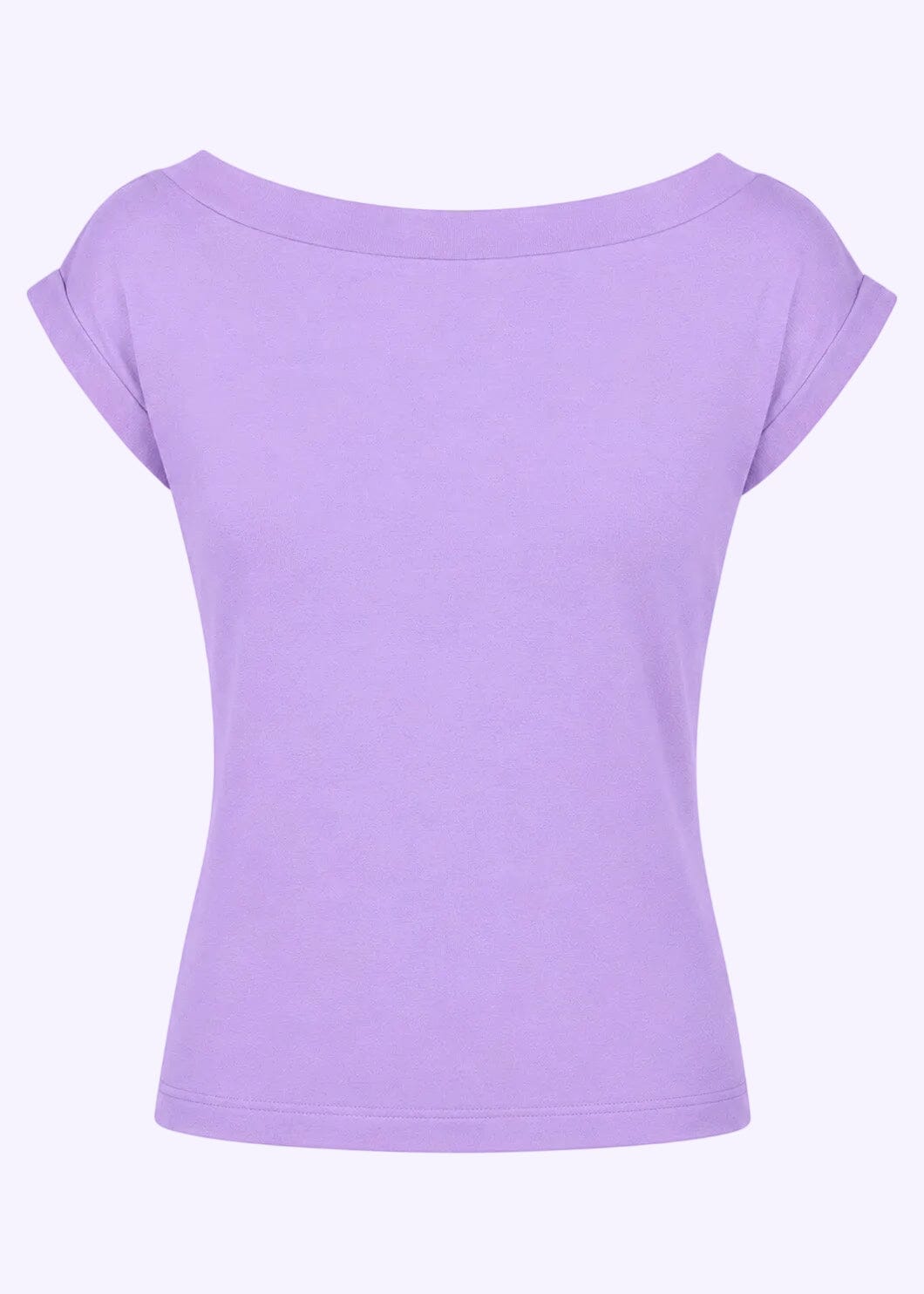 Kortærmet vendbar boatneck top - lavendel jersey top Daisy Dapper 