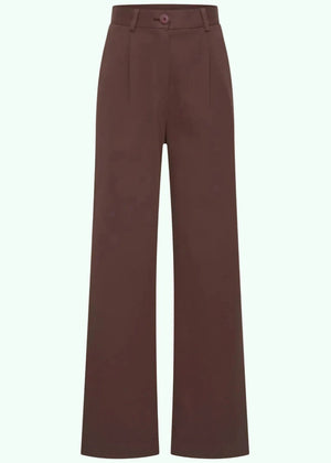 Linda bukser med høj talje - brun denim bukser Very Cherry 