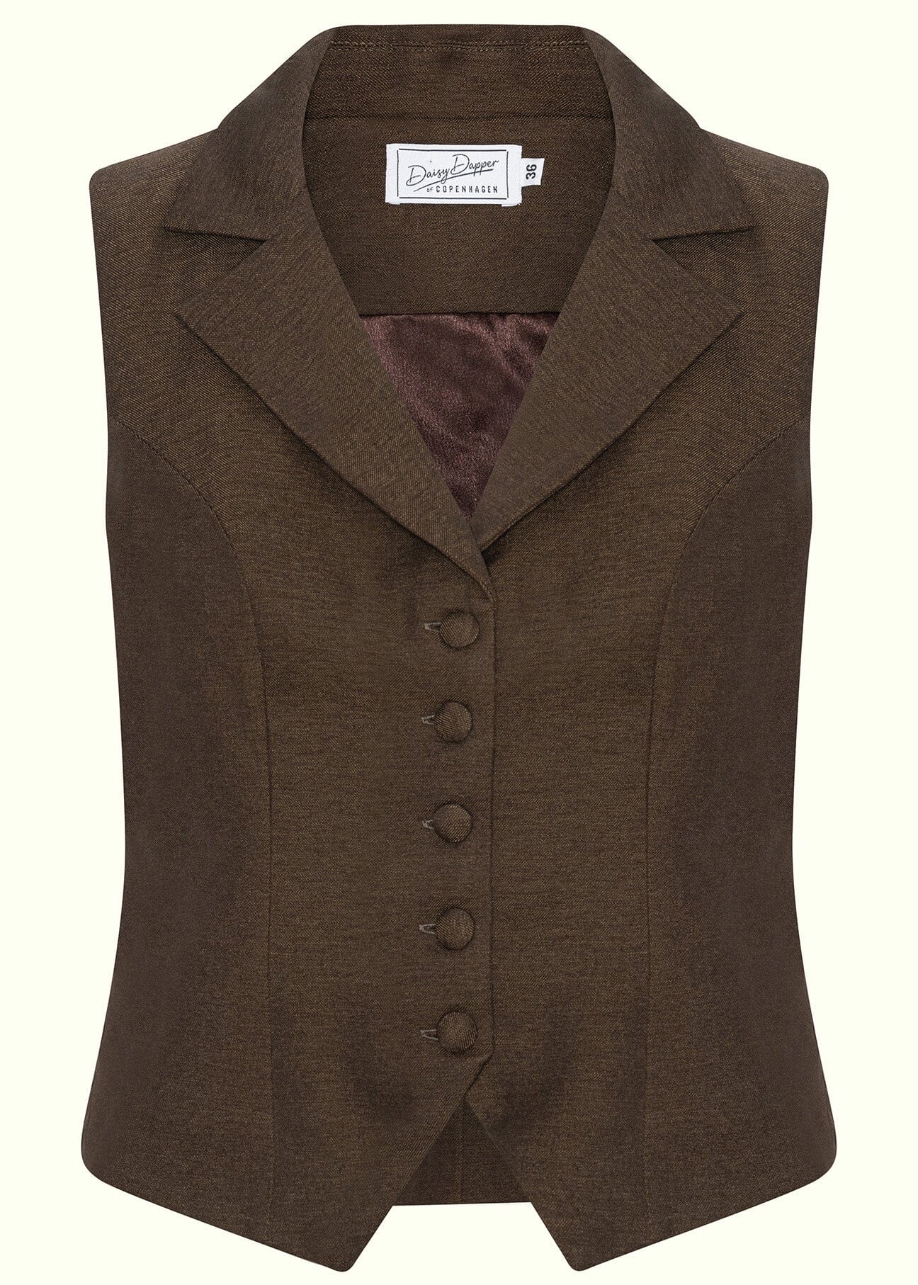 Marlene vest i mørkebrun vest Daisy Dapper 