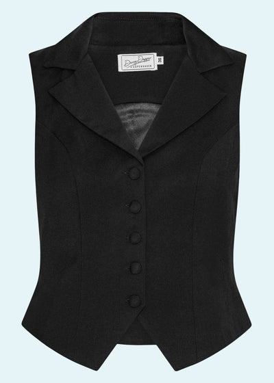 Marlene vest i sort vest Daisy Dapper 