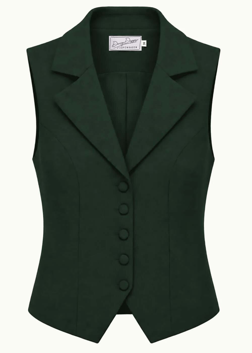 Marlene vest - mørkegrøn vest Daisy Dapper 