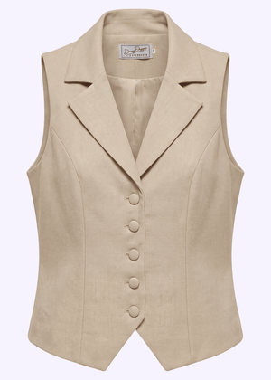 Marlene vest - sand vest Daisy Dapper 