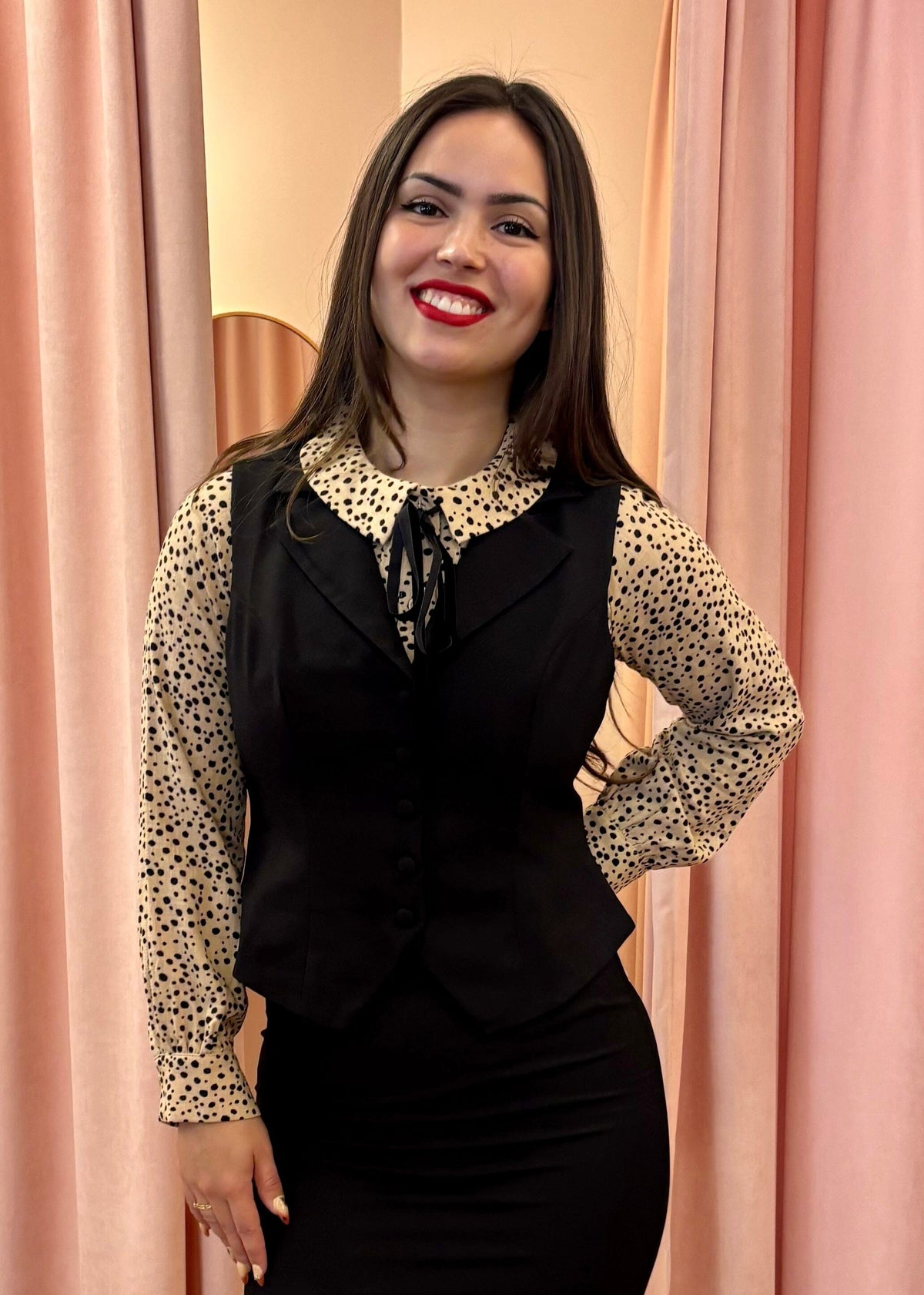 Marlene vest - sort vest Daisy Dapper 