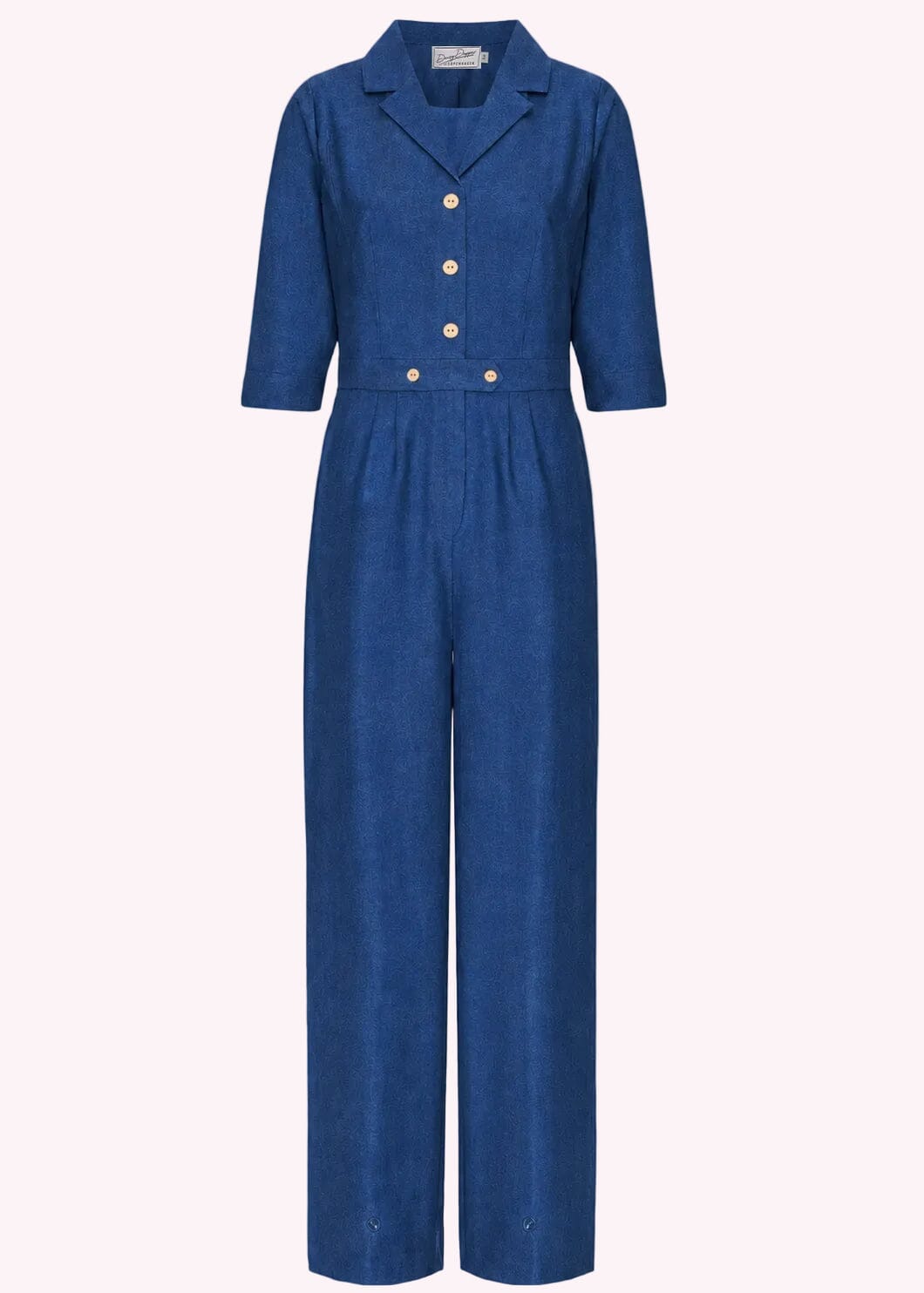 Maxine buksedragt med 3/4 lange ærmer - denimlook buksedragt Daisy Dapper 