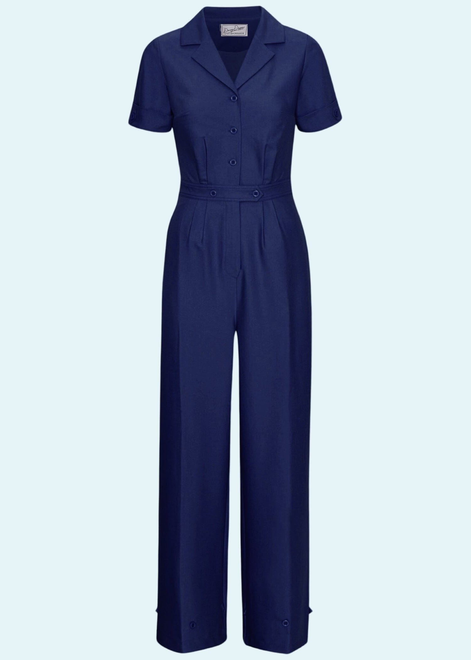 Maxine buksedragt med korte ærmer i navy toej Daisy Dapper 