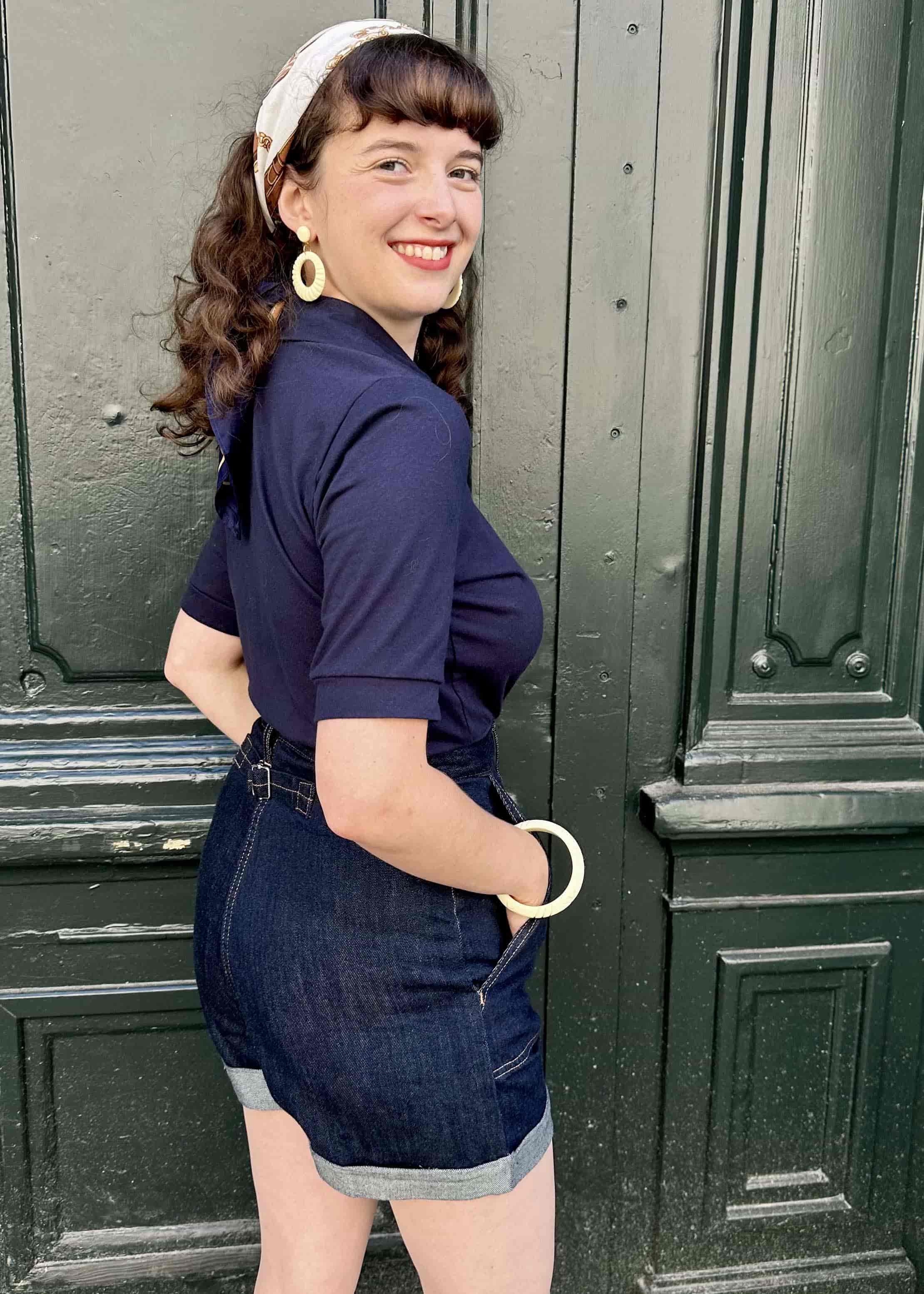 Midnight parade top i navy jersey top Freddies Of Pinewood 