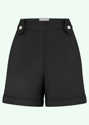 Monroe højtaljede denim shorts i sort Shorts Weekend Doll 