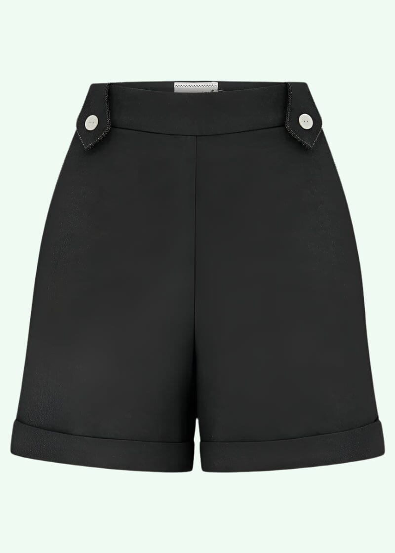 Monroe højtaljede denim shorts i sort Shorts Weekend Doll 