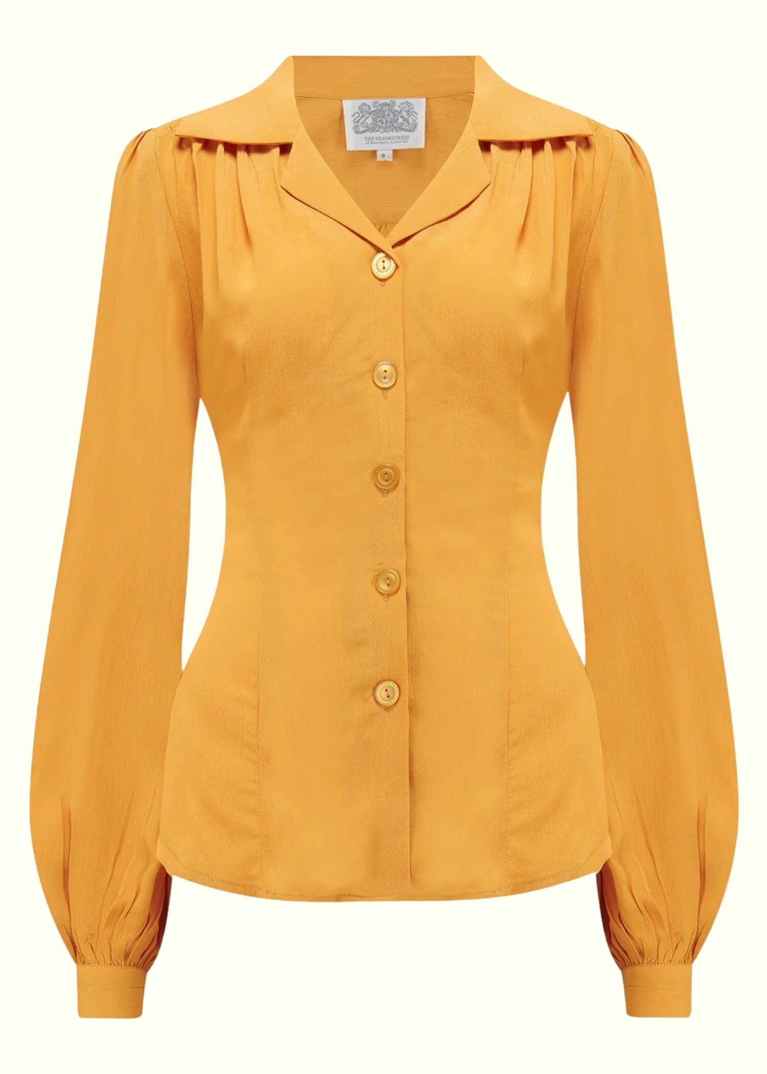 Poppy Skjortebluse i mustard toej Seamstress Of Bloomsbury 