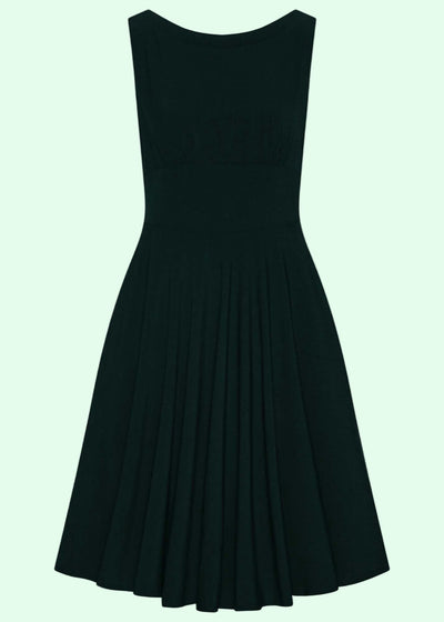 Ruby boatneck swingkjole - mørk grøn Daisy Dapper 