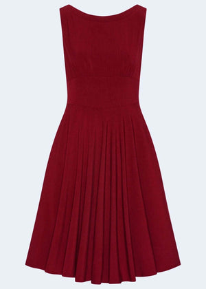 Ruby boatneck swingkjole - rød Daisy Dapper 
