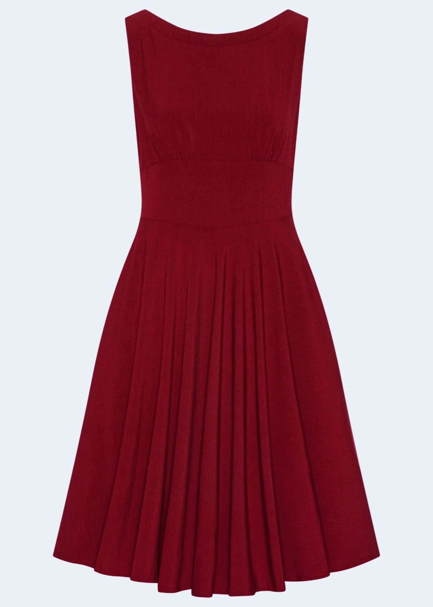 Ruby boatneck swingkjole - rød Daisy Dapper 