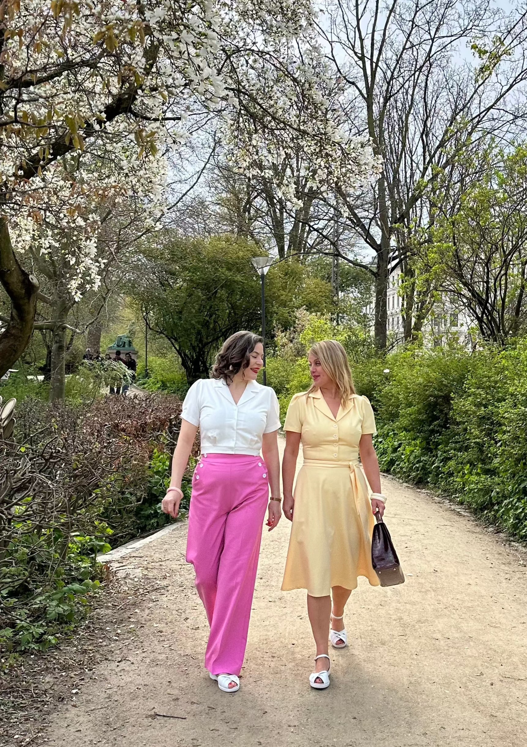 Sally højtaljede sailorbukser i cerise pink tøj Daisy Dapper 