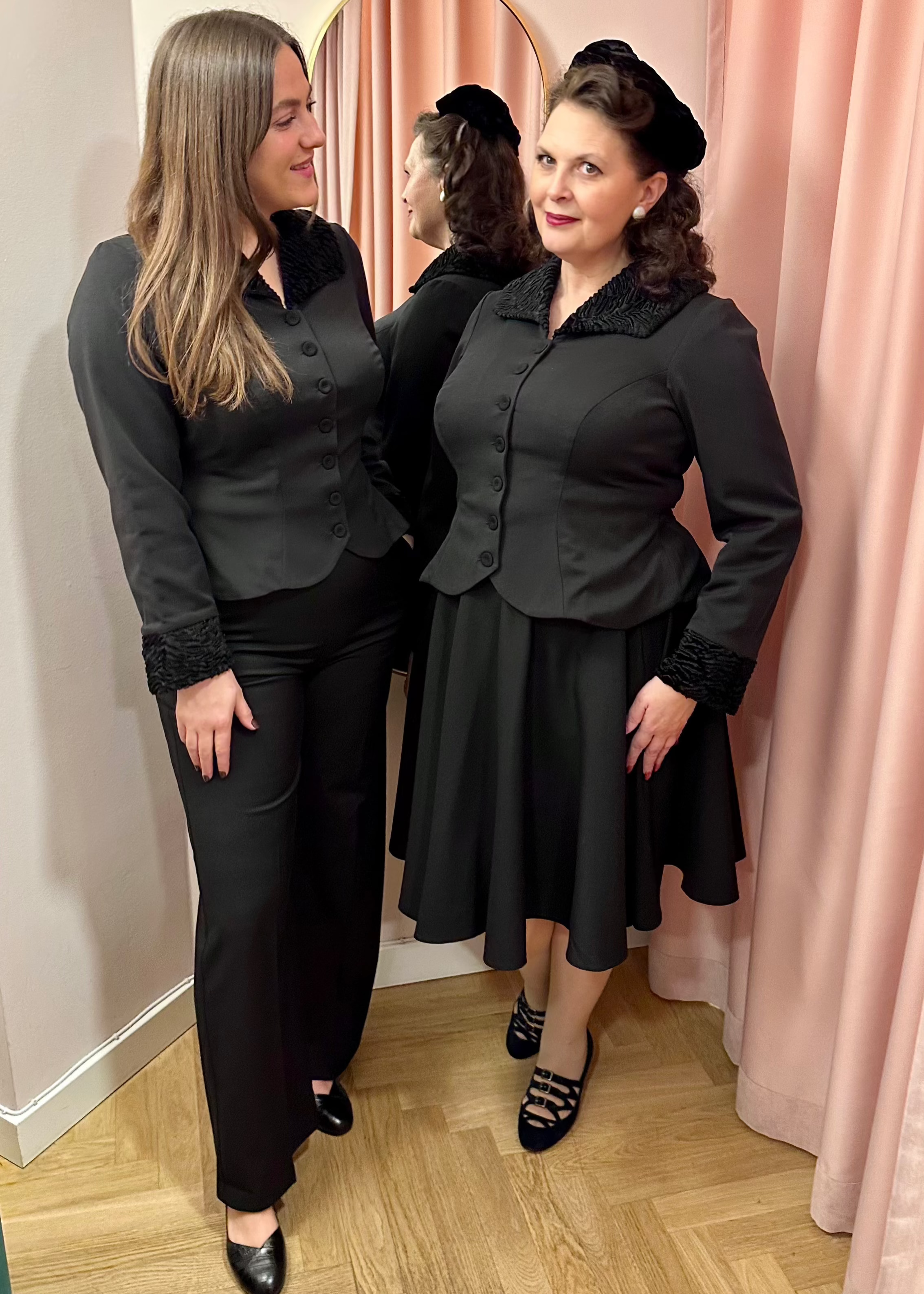 Siliva-Lou sort figursyet blazer jakke Miss Candyfloss 