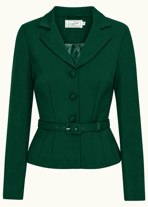 Siri figursyet blazer - mørk grøn jakke Daisy Dapper 